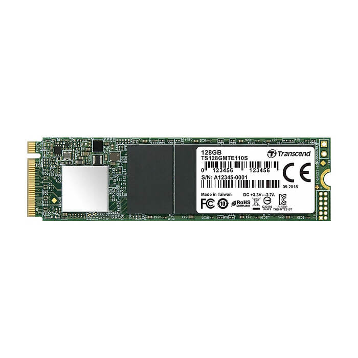 Transcend 128GB, M.2 2280, PCIe Gen3x4, 3D TLC, DRAM-less ID 73347 (тъмнейл - 2)