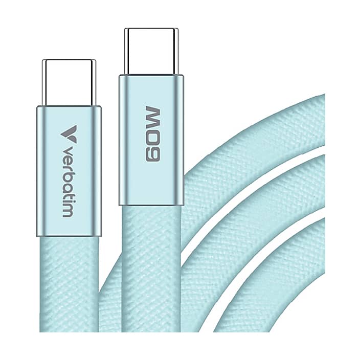 Verbatim Sync & Charge SoftTouch USB-C to C cable 60W 120 cm - Blue (тъмнейл - 2)