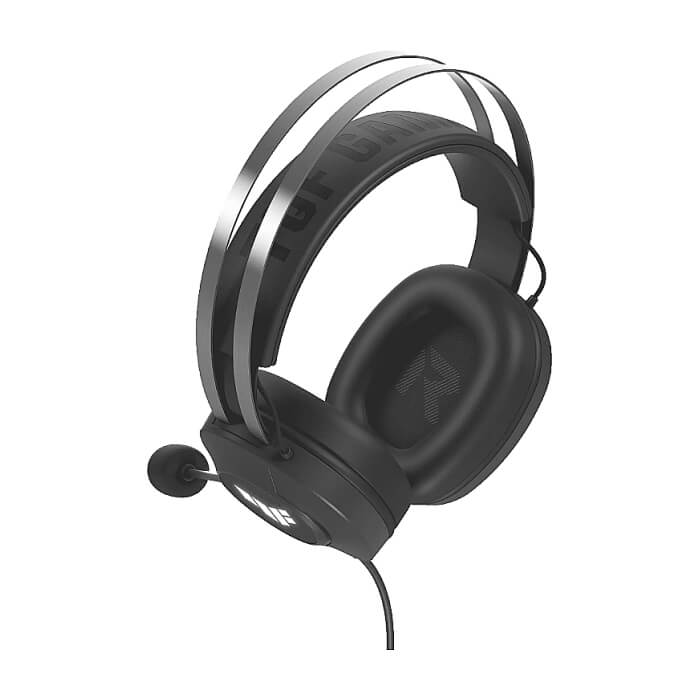 AsusTUF Gaming H1 Gen II Headset (Lightweight 297-g, wired USB-A connection, 40 mm Drivers, Virtual 7.1 Surround Sound, Team-Speak Certified Mic, Durable Ear Cushions, For PC, PS5),Black ID 85944 (тъмнейл - 4)