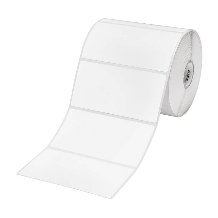 Brother BDE-1J050102-102 White Paper Label Roll, 1050 labels per roll, 102x50 mm (Order Multiples of 8) ID 70670 на супер цена