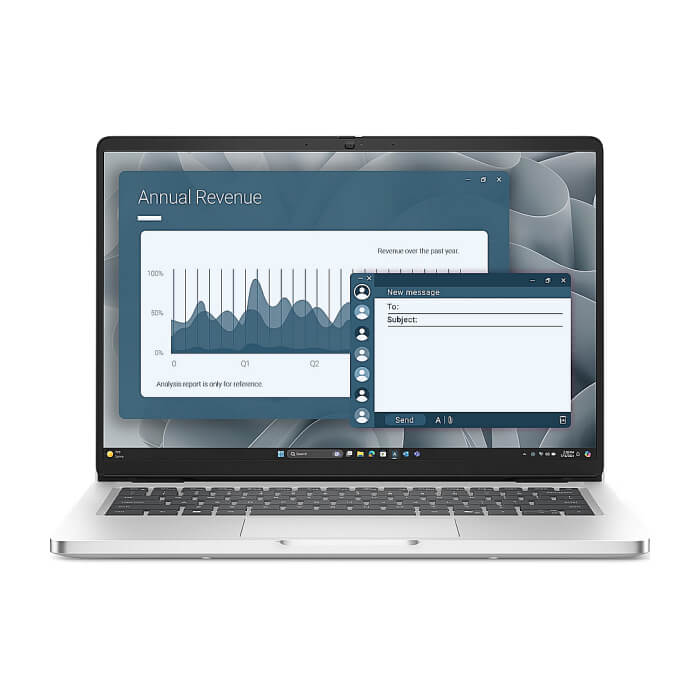 Dell Pro 14 PC14255, AMD Ryzen AI 7 350 (24 MB cache, 8cores, up to 5.0 GHz, 50 TOPS NPU), 14" FHD+(1920x1200) IPS, 300nits AG, 16 GB: 1 x 16 GB, DDR5, 5600 MT/s, 512 GB SSD, ID 90461