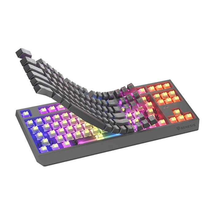 Genesis Gaming Keyboard Thor 230 TKL Wireless US Black RGB Mechanical Outemu Silent Lemon (тъмнейл - 5)