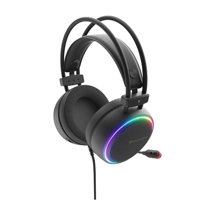 Genesis Headset Neon 613 G2 With Microphone RGB Illumination Black ID 87912 (тъмнейл - 5)