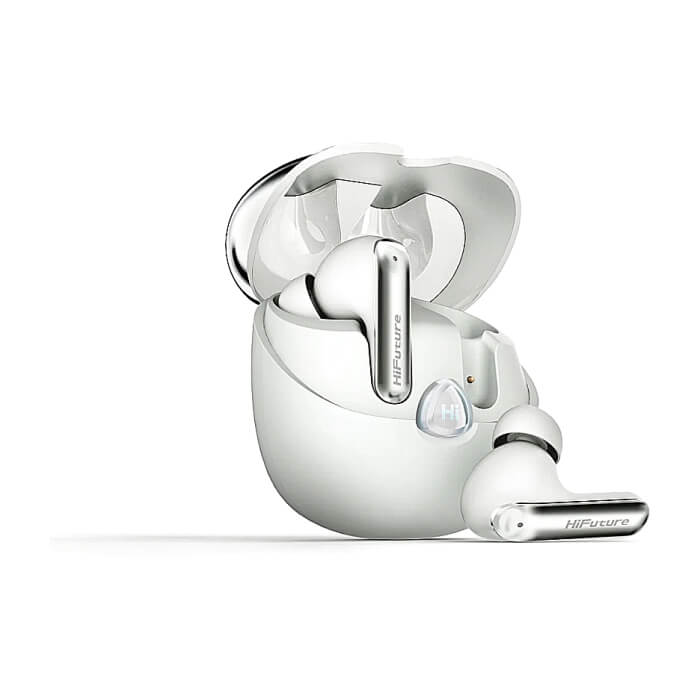 HiFuture SonicAir White, 4MICS ENC, 35 Hours Playtime, Wireless 5.3, 10MM Driver, Soft Bass, Comfort Fit ID 94717 (тъмнейл - 2)