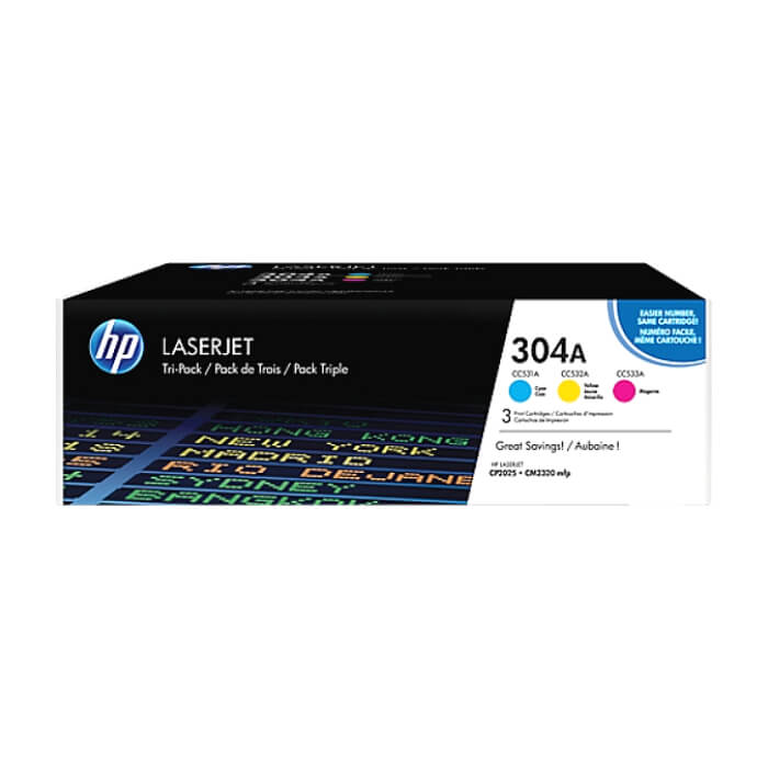HP 304A CYM Tri-Pack LaserJet Toner Cartridge ID 68838 на супер цена от GT Computers HP 304A CYM Tri-Pack LaserJet Toner Cartridge ID 68838 на супер цена