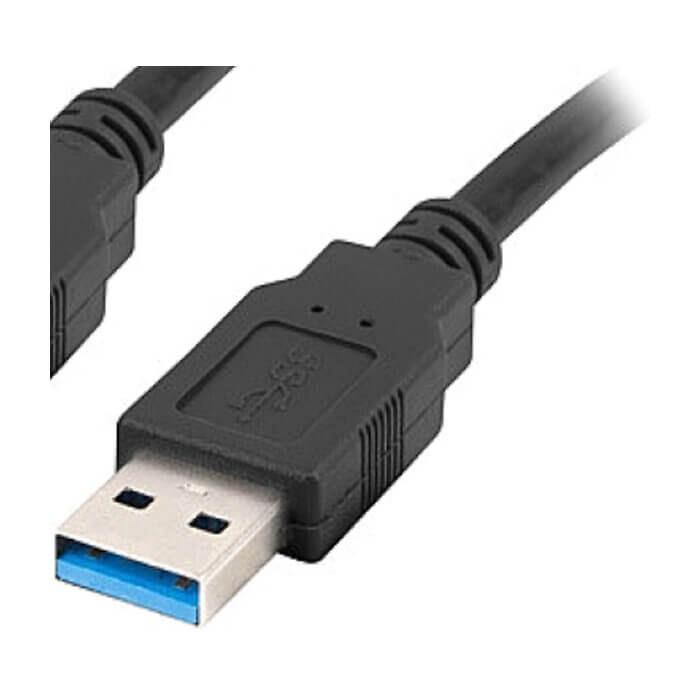 Кабел - Lanberg USB-A M/M 3.0 cable 1m, black ID 72655 (тъмнейл - 2)