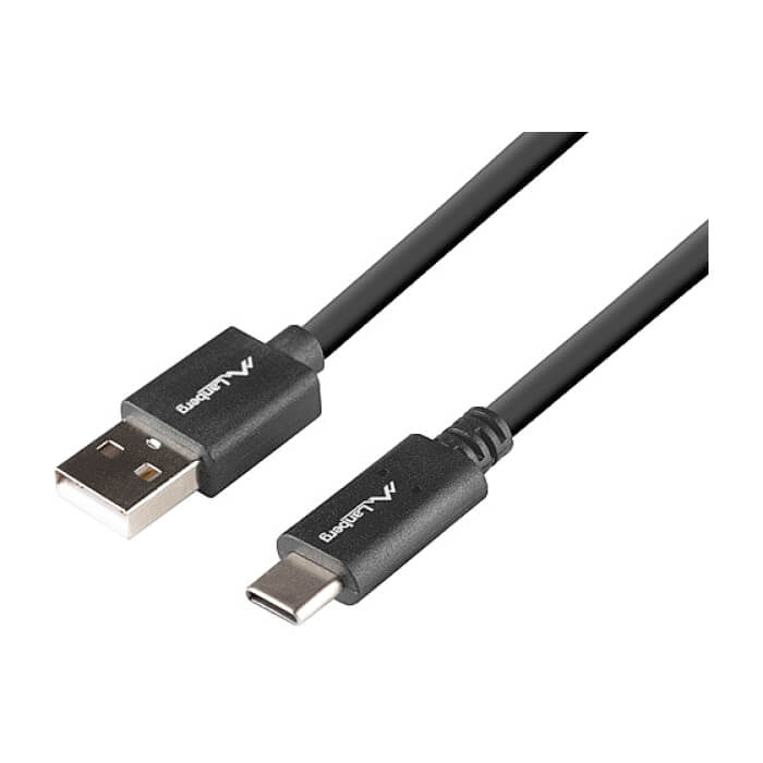 Кабел - Lanberg USB-C(M) -> USB-A(M) 2.0 cable 1.8m QC 3.0 BOX, black ID 72620 (тъмнейл - 2)