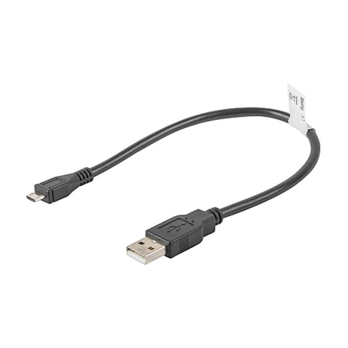 Кабел - Lanberg USB MICRO-B (M) -> USB-A (M) 2.0 cable 0.3m, black ID 72643
