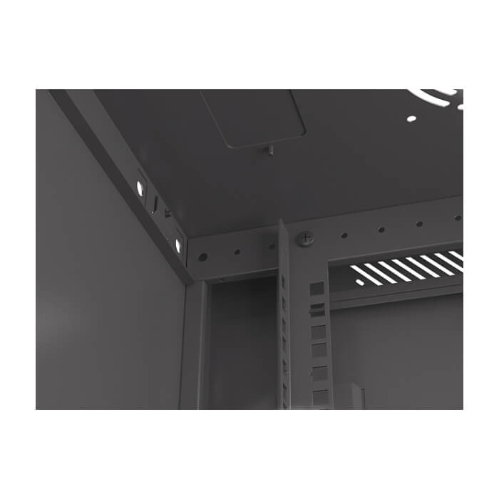 Lanberg rack cabinet 19" wall-mount 4U/600x450 with perforated door black (flat pack) ID 87612 (тъмнейл - 5)