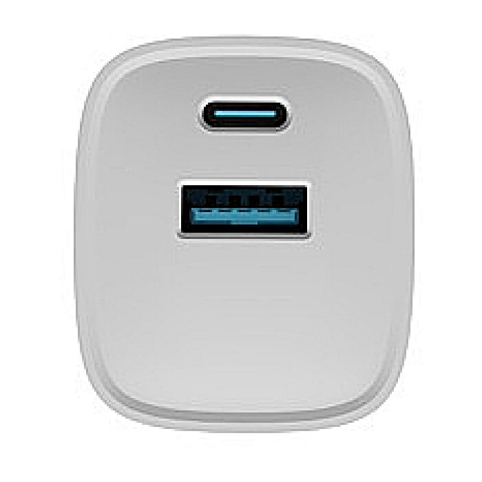 Natec USB Charger Ribera Gan 1X USB-A + 1X USB-C 30W, White (тъмнейл - 4)