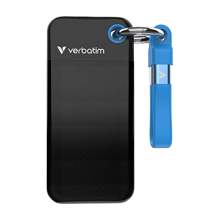 Verbatim Pocket SSD USB 3.2 Gen 2 2TB Black/Blue ID 85508 на супер цена
