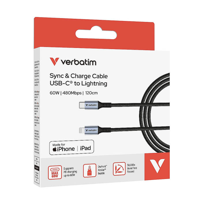Verbatim Sync & Charge USB-C to Lightning 120 cm ID 85359 (тъмнейл - 4)