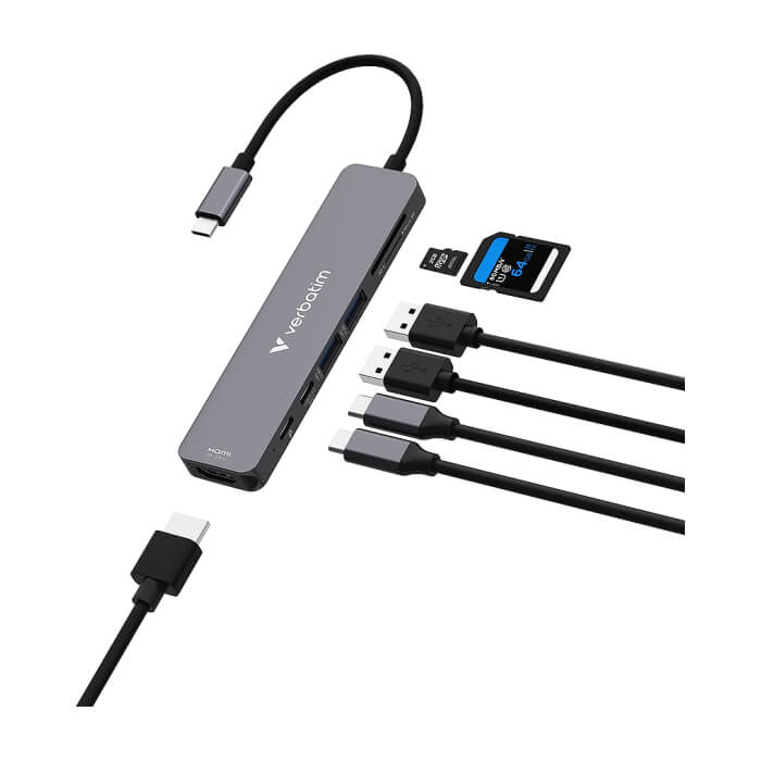 Verbatim USB-C Essentials Multiport Hub 7 Port (тъмнейл - 3)