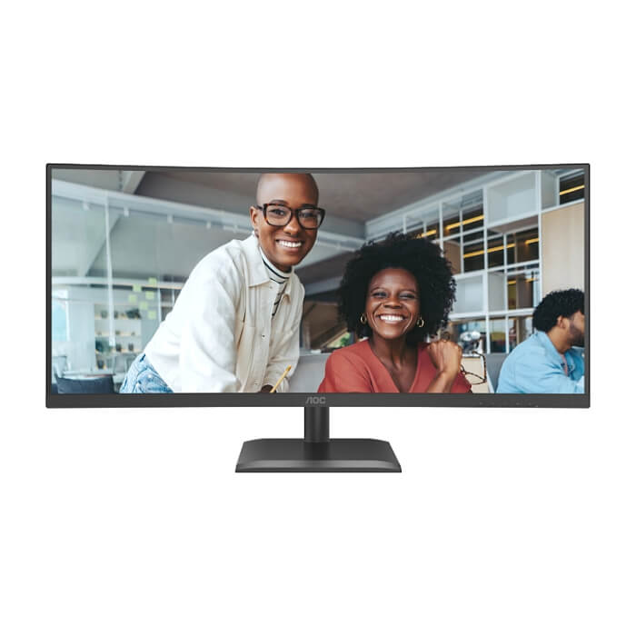 AOC CU34E4CV, 34" Curved 1500R VA WLED, 3440x1440@120Hz, 4ms GtG, 350cd m/2, 3500:1, 20M:1 DCR, Adaptive Sync, FlickerFree, Anti Blue Mode, 5Wx2, Tilt, Height Adjust, Swivel, ID 98301 (тъмнейл - 4)