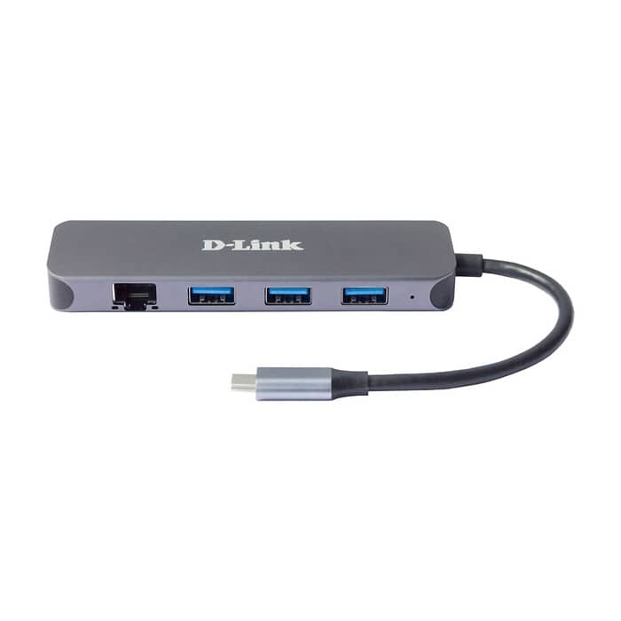 D-Link 5-in-1 USB-C Hub with Gigabit Ethernet/Power Delivery (тъмнейл - 2)