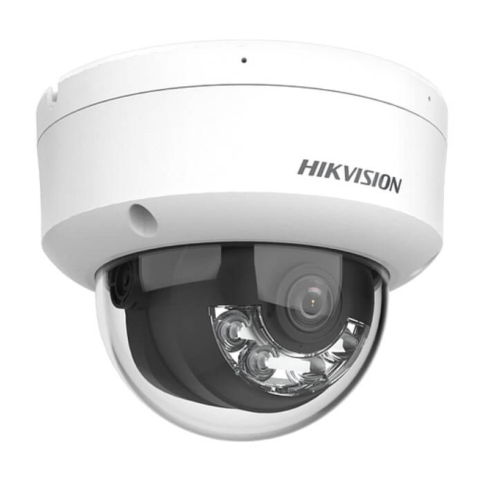 HikVision 2 MP Acusense Smart Hybrid Light Fixed Dome Network Camera, 2.8 mm, F1.6, IR, White Light up to 30m, H.265+, IP67, built-in arrayed dual-microphone, built-in memory card slot (up to 512GB), 12Vdc/PoE 8.5W ID 82262 (тъмнейл - 2)