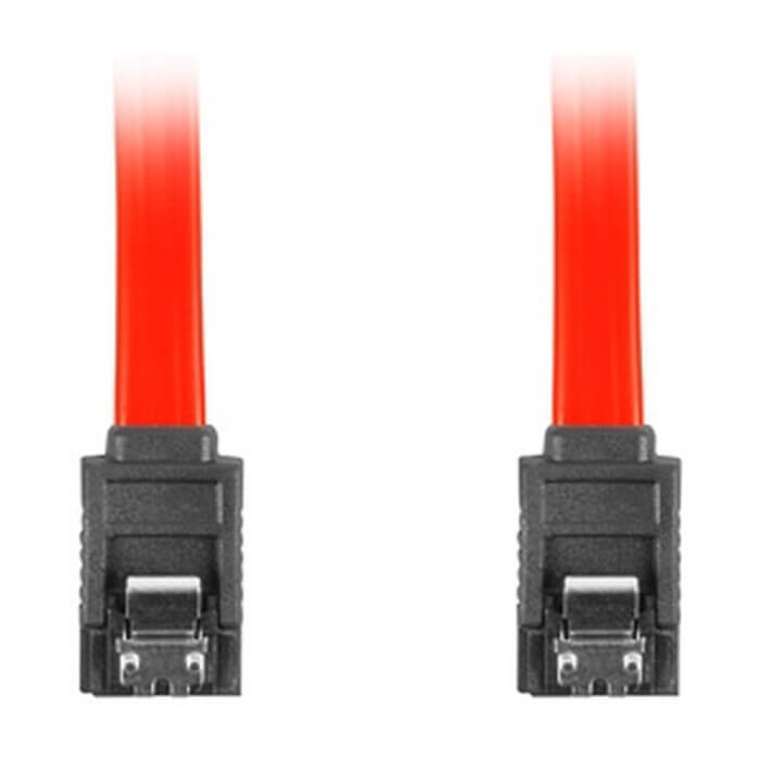 Кабел - Lanberg SATA DATA II (3GB/S) F/F cable 50cm metal clips, red ID 72693 (тъмнейл - 2)