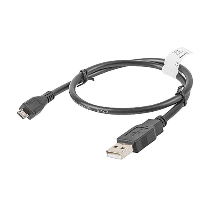 Кабел - Lanberg USB MICRO-B (M) -> USB-A (M) 2.0 cable 0.5m, black ID 72640