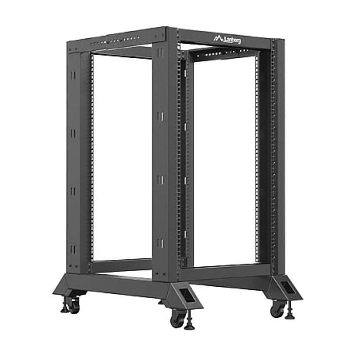 Lanberg open rack 19" 18U 600x800 black ID 87218 (тъмнейл - 2)