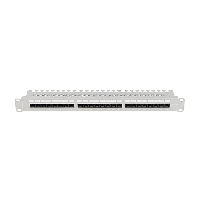 Lanberg patch panel 24 port 1U 19" CAT.6a utp with cable organizer grey ID 86962 (тъмнейл - 3)