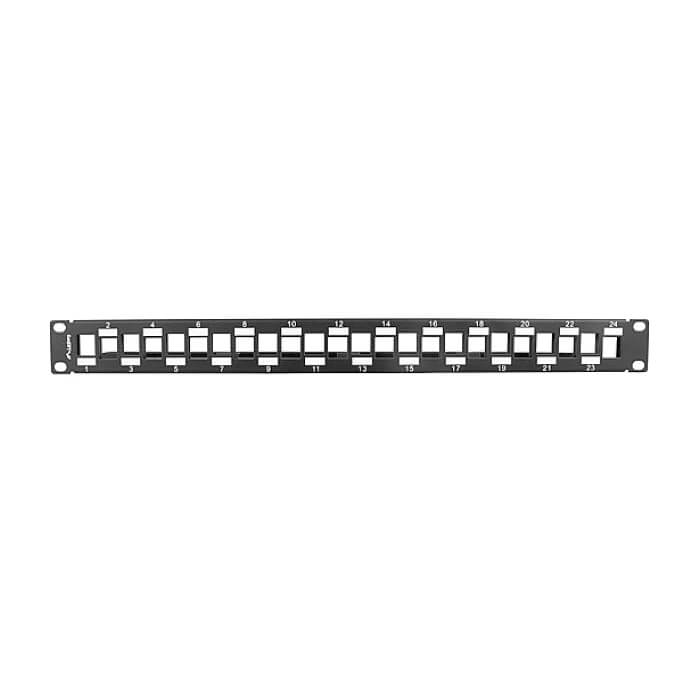 Lanberg patch panel blank 24 port 1U staggered with organizer for keystone modules, black ID 87713 на супер цена от GT Computers Lanberg patch panel blank 24 port 1U staggered with organizer for keystone modules, black ID 87713 на супер цена