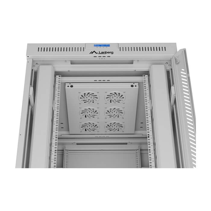 Lanberg rack cabinet 19" free-standing 42U/800x1000 (flat pack) with glass door lcd grey v2 ID 87179 (тъмнейл - 2)