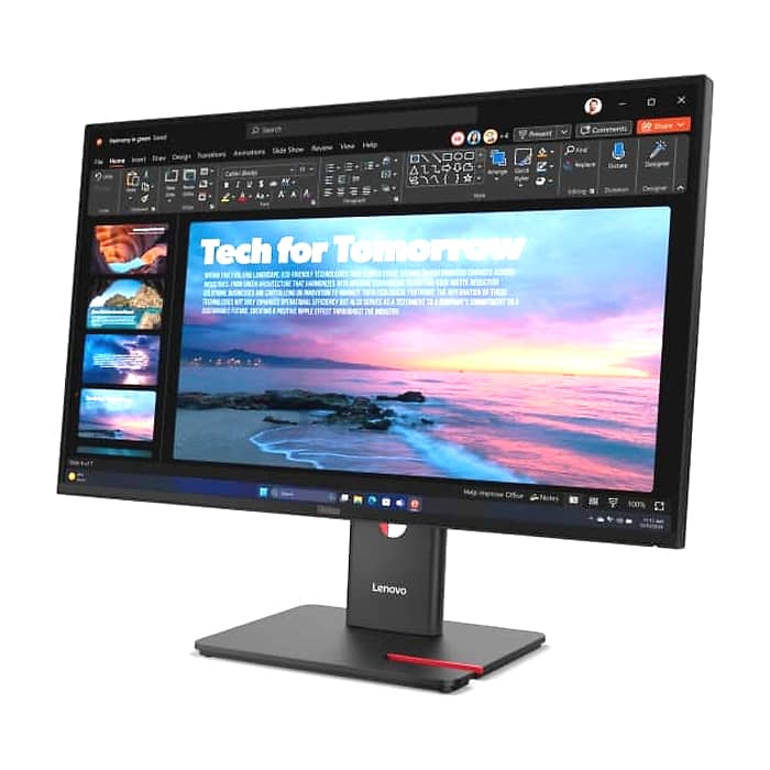 Lenovo ThinkVision T27QD-40 27" IPS, 16:9, 2560x1440, 1500:1, 4/6ms, 120Hz, HDMI, DP, RJ-45, USB, Tilt, Swivel, Pivot, Height Adjust Stand (тъмнейл - 2)