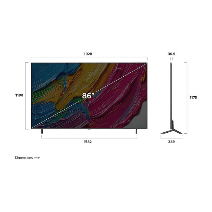 LG 86QNED80A3A, 86" 4K QNED HDR Smart TV, 3840x2160, DVB-T2/C/S2, Alpha 7 AI Processor, HDR10 / HLG, webOS 25 ThinQ, VRR / ALLM / HGiG, 4K Upscaling, WiFi 5, Voice Controll, B ID 88750 (тъмнейл - 5)