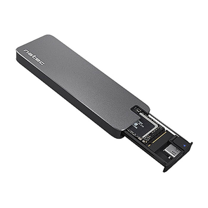 Natec EXTERNAL SSD ENCLOSURE RHINO M.2 NVME USB-C 3.1 GEN 2 ALUMINIUM ID 73745 (тъмнейл - 2)