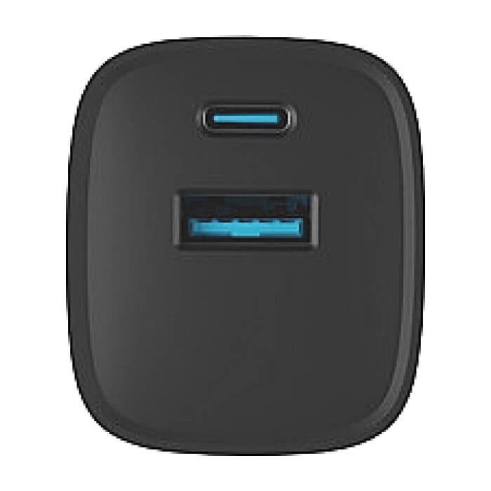 Natec USB Charger Ribera Gan 1X USB-A + 1X USB-C 30W, Black (тъмнейл - 4)