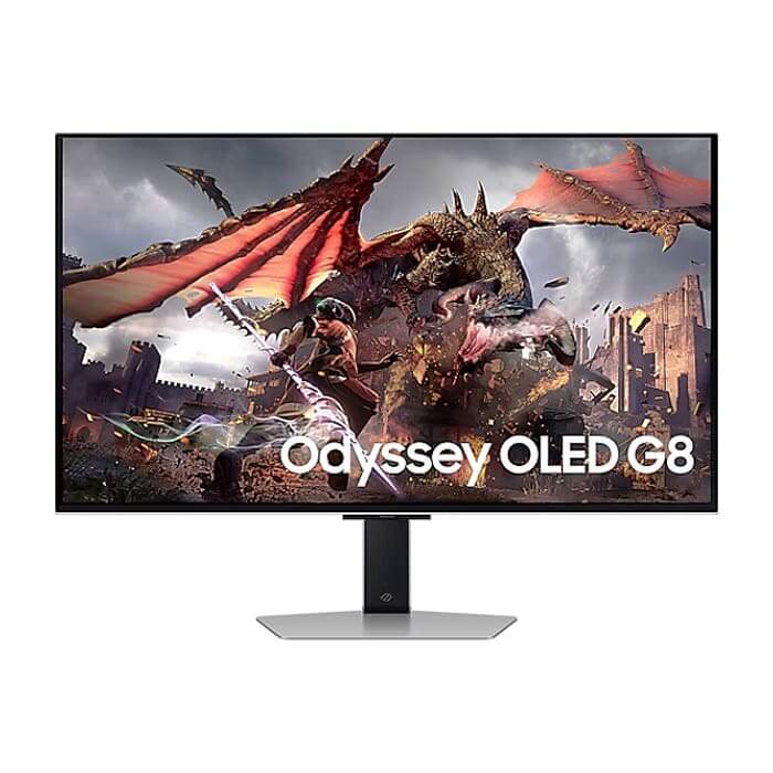 Samsung 32DG802 32" Odyssey SMART OLED G8 , 240Hz, 0.3ms, 3840x2160, DP, 2xHDMI, USB Hub, Silver ID 78542 на супер цена