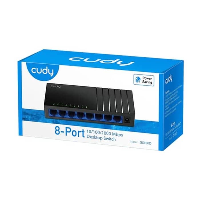 Cudy GS108D 8-Port Gigabit Desktop Switch, 8 10/100/1000M RJ45 Ports, Desktop Plastic Case (тъмнейл - 3)