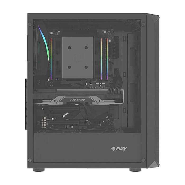 Fury PC Case Shobo SH4 Midi Tower, Window, Black ID 76822 (тъмнейл - 4)