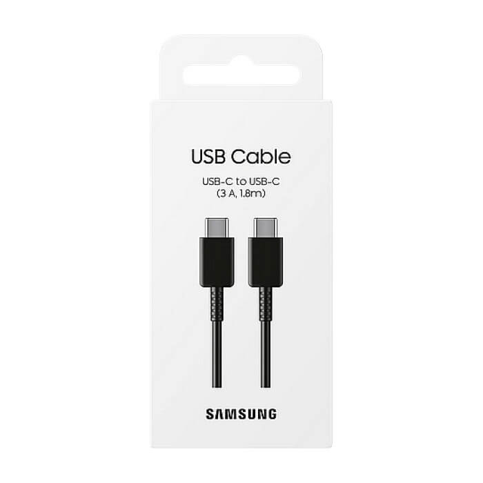 Кабел - Samsung Cable USB-C to USB-C 1.8m (3A) Black ID 72111 (тъмнейл - 3)