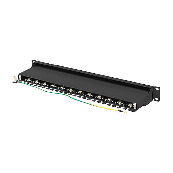 Lanberg patch panel 24 port 1U 19" CAT.7 ftp with cable organizer shielded black ID 86961 (тъмнейл - 4)