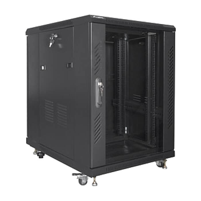 Lanberg rack cabinet 19" free-standing 15U/600x800 (flat pack) black ID 87201 (тъмнейл - 2)