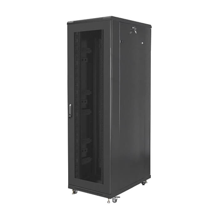 Lanberg rack cabinet 19" free-standing 42U/800x1000 (flat pack) with mesh door black ID 87178 (тъмнейл - 4)