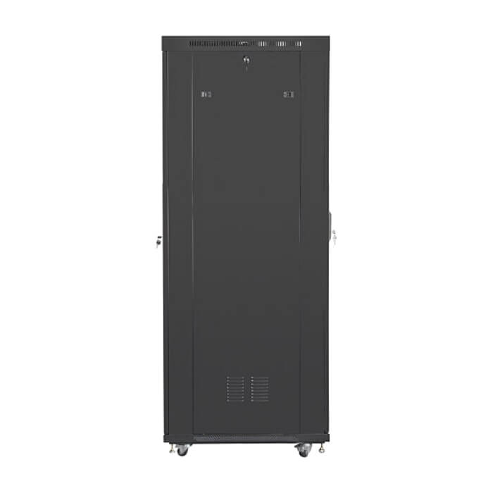 Lanberg rack cabinet 19" free-standing 42U/800x1000 (flat pack) with mesh door lcd black v2 ID 87177 на супер цена