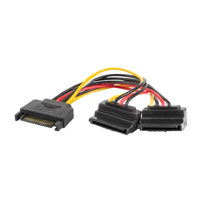 Lanberg SATA (m) -> 2x SATA (f), cable 15cm angled на супер цена от GT Computers Lanberg SATA (m) -> 2x SATA (f), cable 15cm angled на супер цена