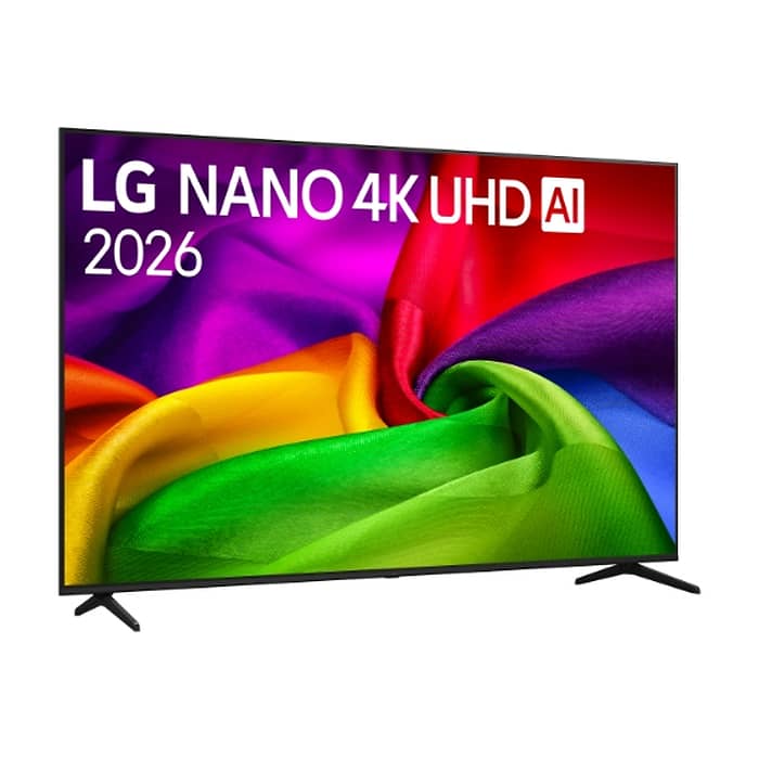 LG 85NU800B3LA, 85" NANO 4K UHD, 3840x2160, DVB-T2/C/S2, AI Alpha 7, HDR 10, webOS 26, ThinQ AI, VRR, ALLM, HGiG, WiFi, Clear Voice, 4K Super Upscaling, Bluetooth 5.3, Hdmi e-ARC , CI, LAN, AirPlay2, AI Sound Pro, Google Cast, 2 Pole stand, Black (тъмнейл - 2)