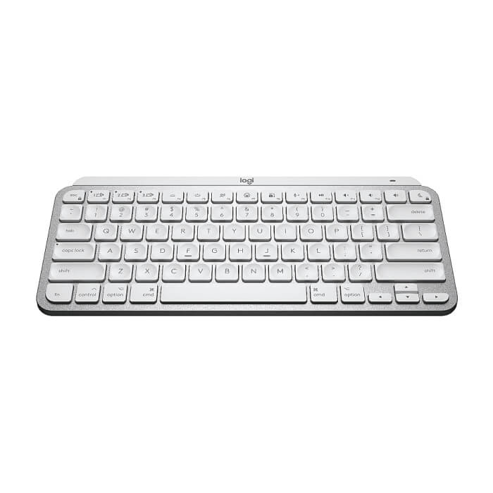 Logitech MX Keys Mini For Mac Minimalist Wireless Illuminated Keyboard - PALE GREY - US Intl - EMEA (тъмнейл - 2)