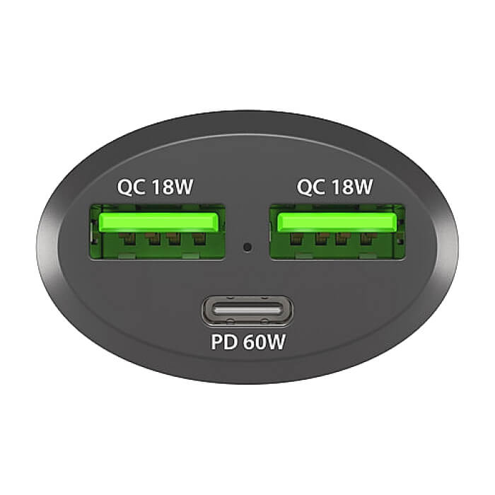 Natec Coney 2xUSB, 1xUSB-C Quick charger 84W Black ID 75232 (тъмнейл - 4)