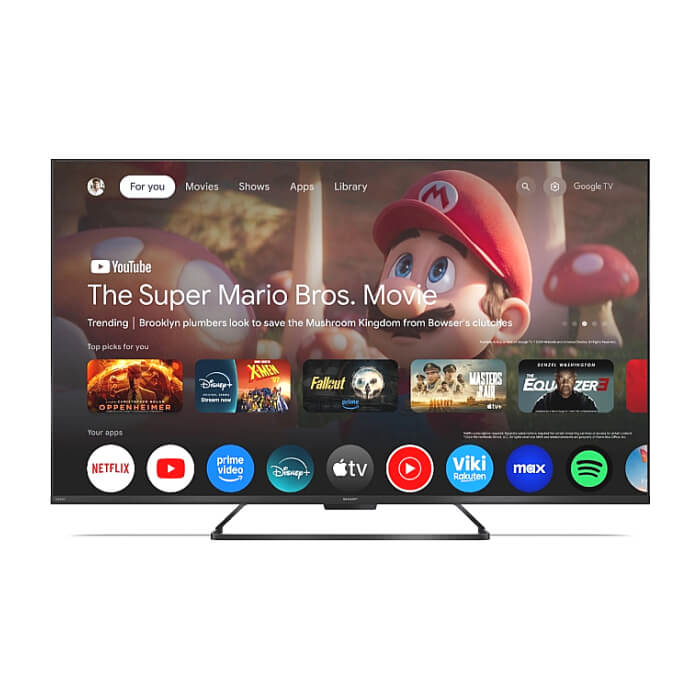 Sharp 55HR7265E, 55" QLED GOOGLE TV, 4K 144Hz Quantum Dot 3840x2160 Frameless, AQUOS AI, DVB-T/T2/C/S/S2, Active Motion 1400, HDR10, Dolby Atmos, Dolby Vision, DTS:X, Google ID 93592 (тъмнейл - 3)