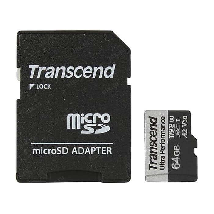 Transcend 64GB micro SD with adapter UHS-I U3 A2 Ultra Performance ID 73983 на супер цена