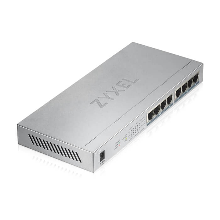 ZyXEL GS1008-HP, 8 Port Gigabit PoE+ unmanaged desktop Switch, 8 x PoE, 60 Watt (тъмнейл - 4)