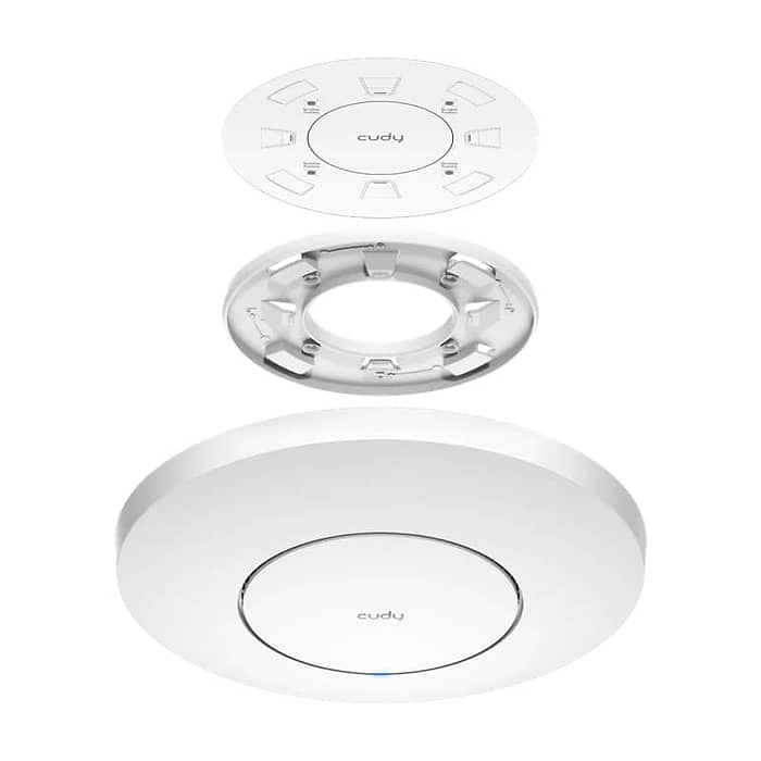 Cudy AP3000 Wi-Fi 6 2.5G Access Point AX3000 Dual Band Ceiling Mount Wi-Fi 6 Access Point, Chipset MT7981, 802.11ax/ac/a/b/g/n, 2402Mbps at 5GHz + 574Mbps at 2.4GHz, 1 x 2.5G RJ45 Port, MU-MIMO, Support 12V DC or 802.3at PoE or Passive PoE, Internal Ant (тъмнейл - 3)