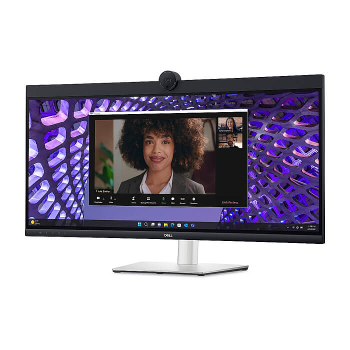 Dell P3424WEB, 34" Curved Video Conferencing, WQHD AG, IPS, 21:9, 5ms, 1000:1, 300 cd/m2, (3440x1440 ), 99% sRGB, HDMI, DP, USB-C, USB 3.2 hub, RJ45, ComfortView Plus, Height Adjustable, Swivel, Tilt, Black ID 65189 (тъмнейл - 2)