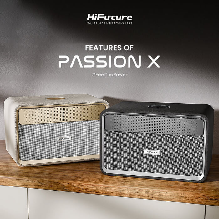 HiFuture Passion X Black, 100W Output (Max.Power), Built-in Powerful DSP with DynaBoost Technology, Crafted Wood Cabin, Wireless 5.4, Two-Way Full Range Speaker System, Built-in 80 ID 94790 (тъмнейл - 5)