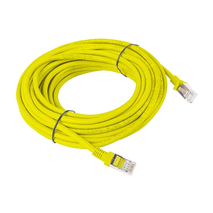 Кабел - Lanberg patch cord CAT.6 10m, yellow ID 72159 (тъмнейл - 2)