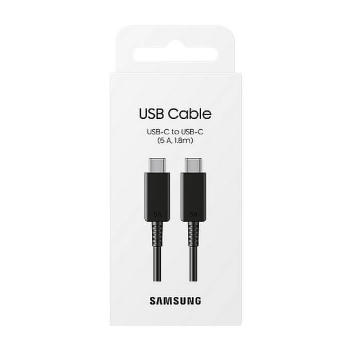 Кабел - Samsung Cable USB-C to USB-C 1.8m (5A) Black ID 72110 (тъмнейл - 3)